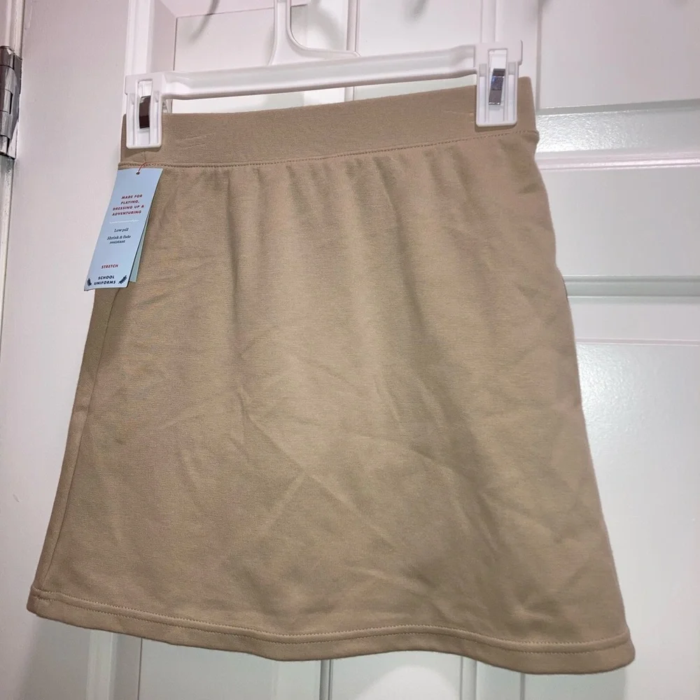 Cat & Jack Girls' Pull-on Uniform Knit Skort -Khaki Size Medium new - Picture 4 of 4